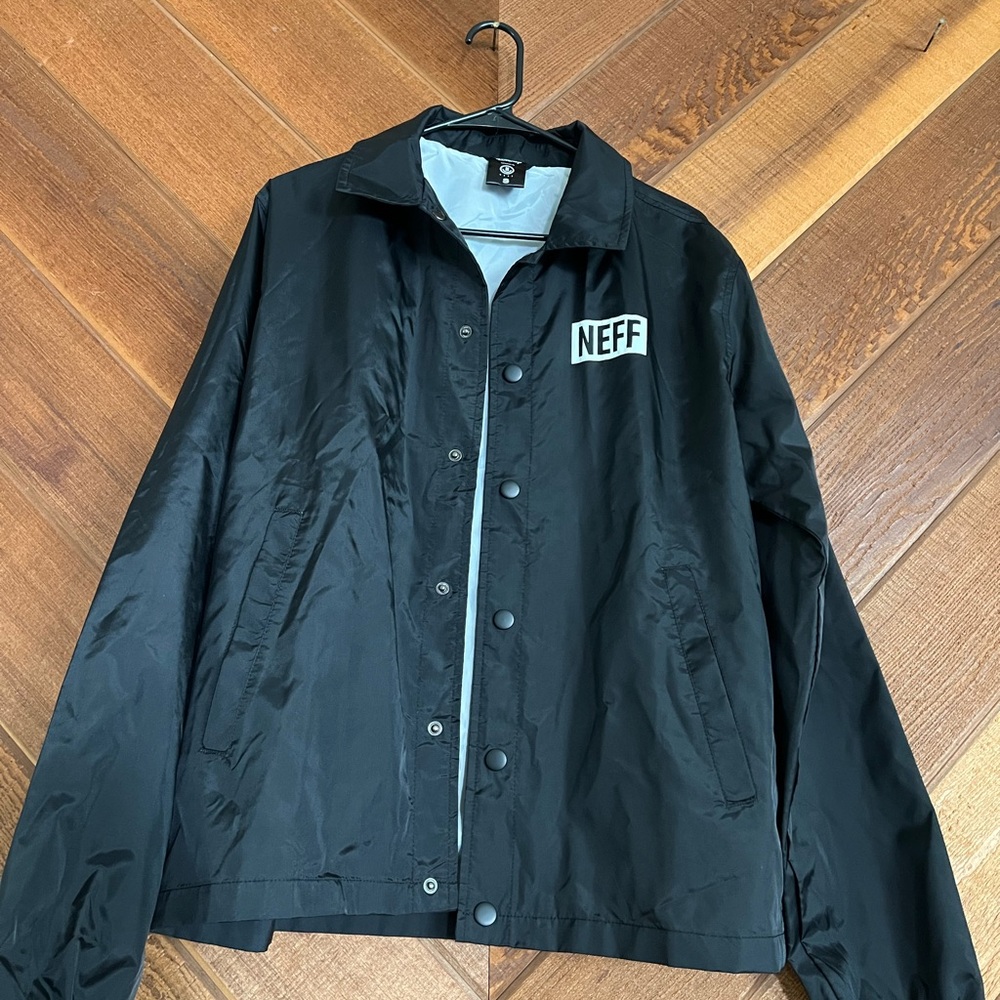 Neff Black Windbreaker Jacket for Men